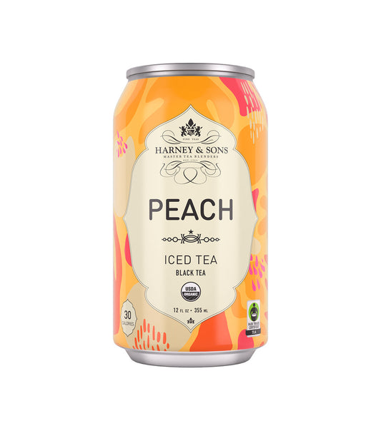 Organic Peach Iced Tea Cans