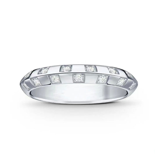 18K Louis Vuitton Damier Diamonds Ring
