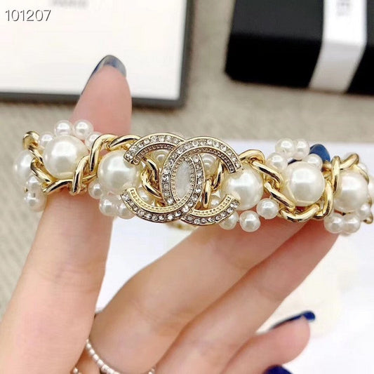 18K  Chanel Pearl Braided Necklace